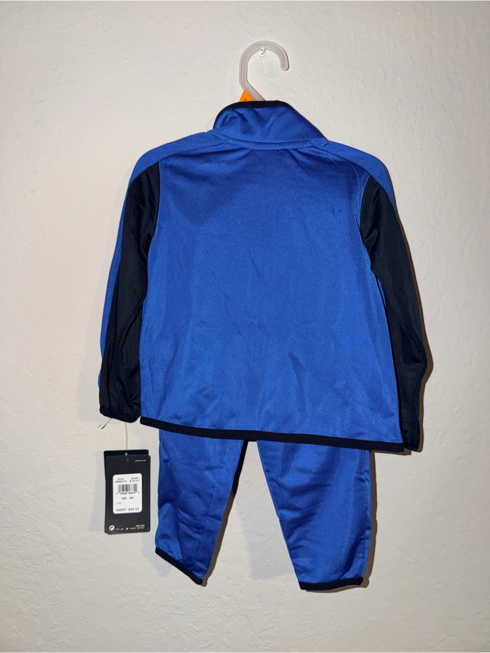 Nike Toddler 2 Piece Tracksuit Set Blue Black Jacket Pants 24M NWT - Picture 2 of 7
